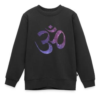 Cadeau Goa Om signe - Sweat Premium enfant bio - noir - Devant - AI Model Kid Female (0cm)