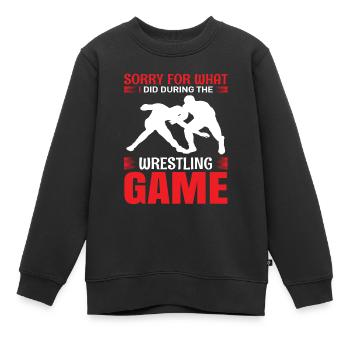 Wrestling - Kinder Premium Organic Sweatshirt - Schwarz - Vorne - AI Model Kid Female (0cm)