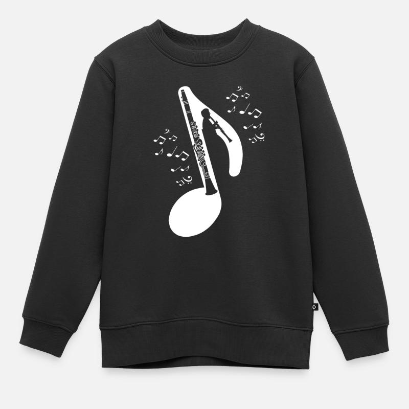 clarinette - Sweat Premium enfant bio - noir