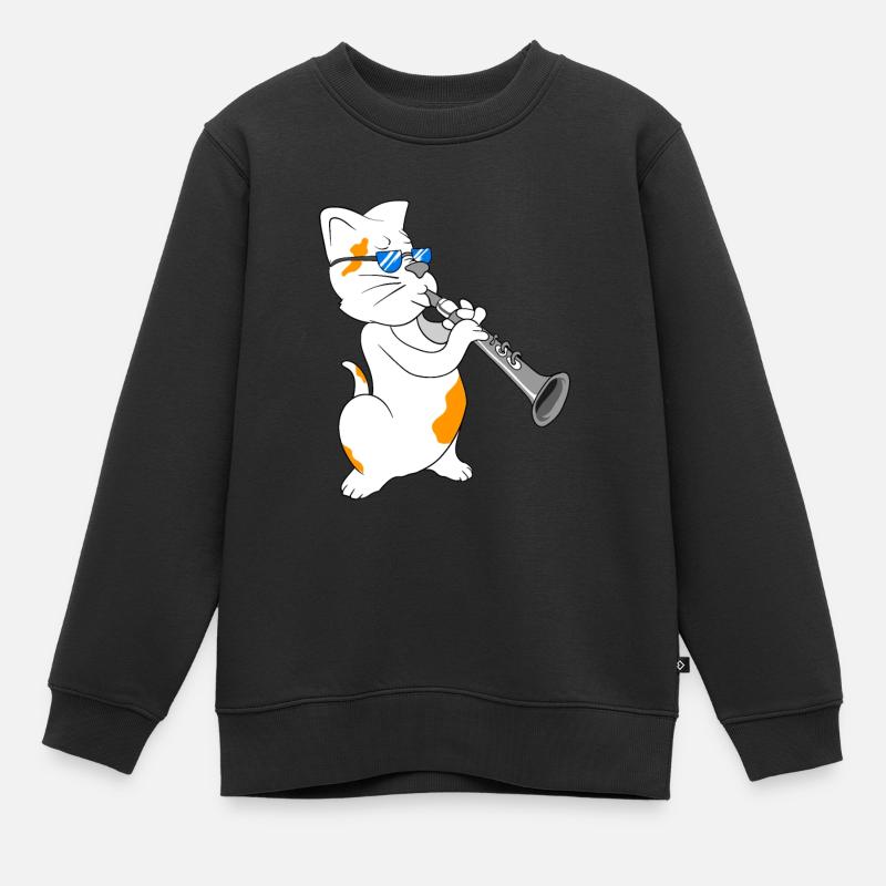clarinette - Sweat Premium enfant bio - noir