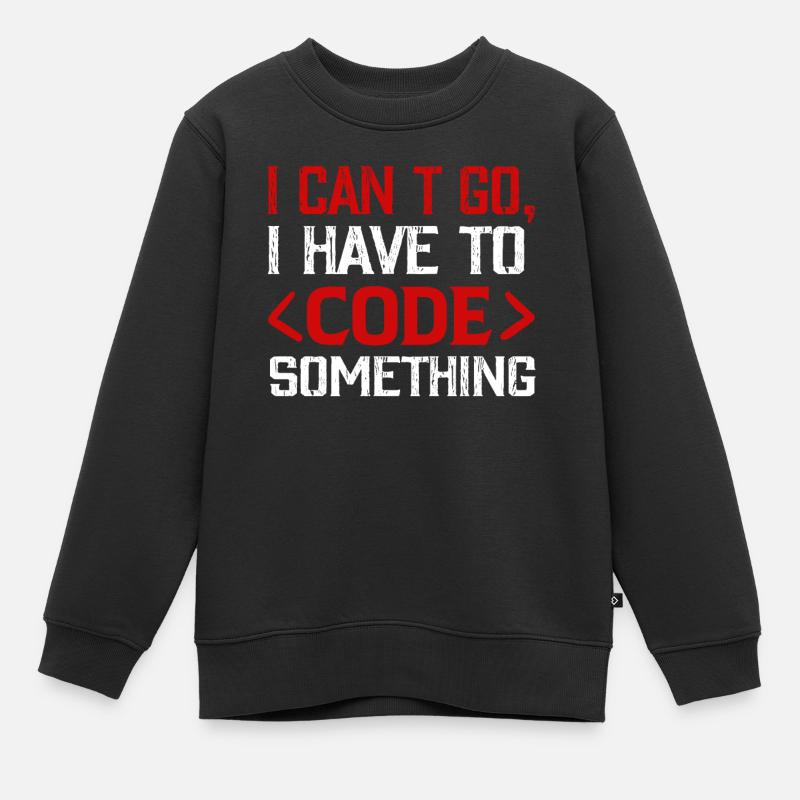 Programmer , Nerd , Computer Code - Kids Premium Organic Sweatshirt - black