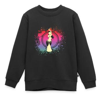 Bauchtanz Design - Kinder Premium Organic Sweatshirt - Schwarz - Vorne - AI Model Kid Female (0cm)