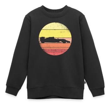 Racing racing retro racing car gift - Kids Premium Organic Sweatshirt - black - Front - AI Model Kid Female (0cm)