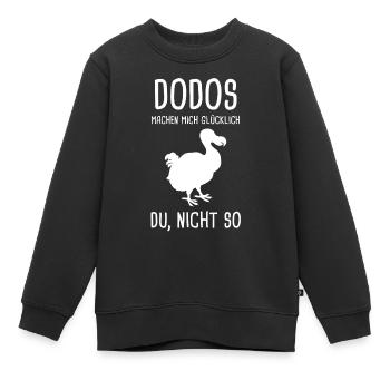 Dodo Dodos Ausgestorbener Vogel Geschenk - Kinder Premium Organic Sweatshirt - Schwarz - Vorne - AI Model Kid Female (0cm)