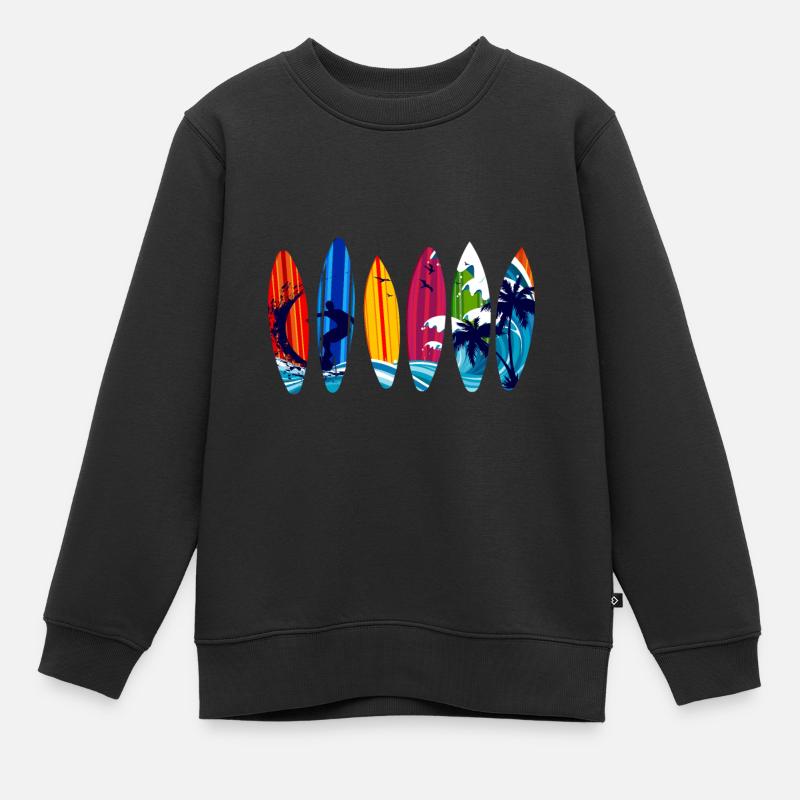 Planche de surf surf - Sweat Premium enfant bio - noir