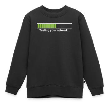 Testen Sie Ihr Netzwerk - zertifizierter ethischer Hacker - Kinder Premium Organic Sweatshirt - Schwarz - Vorne - AI Model Kid Female (0cm)