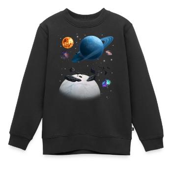 univers - Sweat Premium enfant bio - noir - Devant - AI Model Kid Female (0cm)
