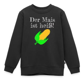 Mais Häckseln Landwirt Bauer Ernte Corn harvest - Kinder Premium Organic Sweatshirt - Schwarz - Vorne - AI Model Kid Female (0cm)