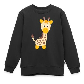 Giraffe - Kids Premium Organic Sweatshirt - black - Front - AI Model Kid Female (0cm)