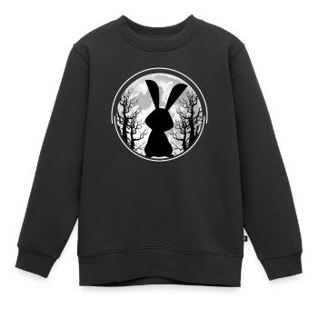 lièvre - Sweat Premium enfant bio - noir - Devant - AI Model Kid Female (0cm)