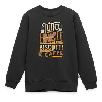 Italienisch Italien - Kinder Premium Organic Sweatshirt - Schwarz - Vorne - AI Model Kid Female (0cm)