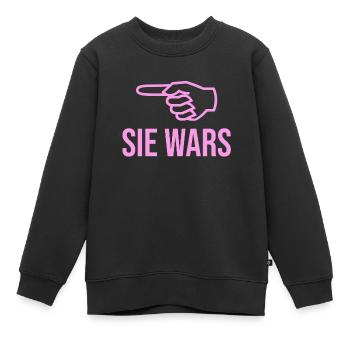 Sie wars - Kinder Premium Organic Sweatshirt - Schwarz - Vorne - AI Model Kid Female (0cm)