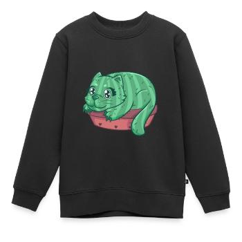 Catcus Katze Kaktus Kätzchen Stubentiger - Kinder Premium Organic Sweatshirt - Schwarz - Vorne - AI Model Kid Female (0cm)