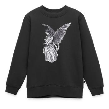 Engel Mystisch Altar Himmel Flügel Symbol Style - Kinder Premium Organic Sweatshirt - Schwarz - Vorne - AI Model Kid Female (0cm)