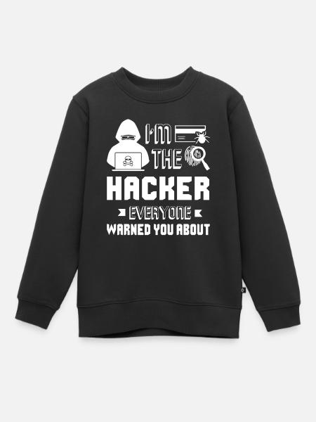 Hacker Ich bin der Hacker - Kinder Premium Organic Sweatshirt - Schwarz