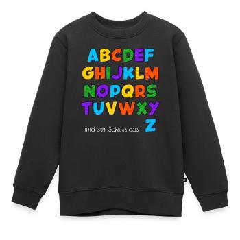 ABC Shirt - Kinder Premium Organic Sweatshirt - Schwarz - Vorne - AI Model Kid Female (0cm)