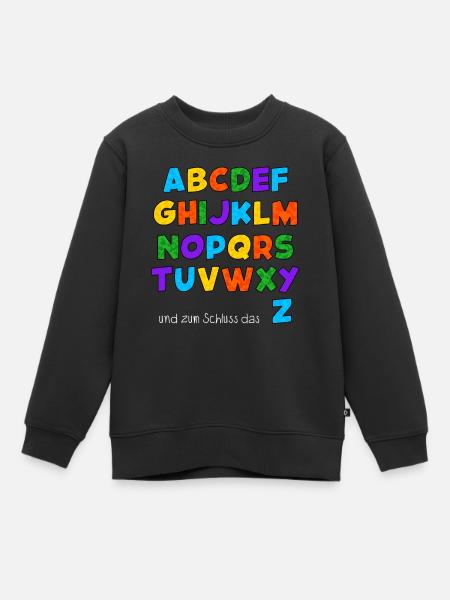 ABC Shirt - Kinder Premium Organic Sweatshirt - Schwarz