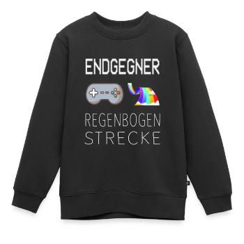 Endgegner Regenbogenstrecke Mario Kart Gaming - Kinder Premium Organic Sweatshirt - Schwarz - Vorne - AI Model Kid Female (0cm)