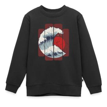 Japon - Sweat Premium enfant bio - noir - Devant - AI Model Kid Female (0cm)