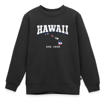 Hawaï - Sweat Premium enfant bio - noir - Devant - AI Model Kid Female (0cm)