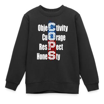Soutenez les flics - Sweat Premium enfant bio - noir - Devant - AI Model Kid Female (0cm)