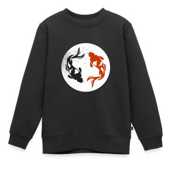Japon - Sweat Premium enfant bio - noir - Devant - AI Model Kid Female (0cm)