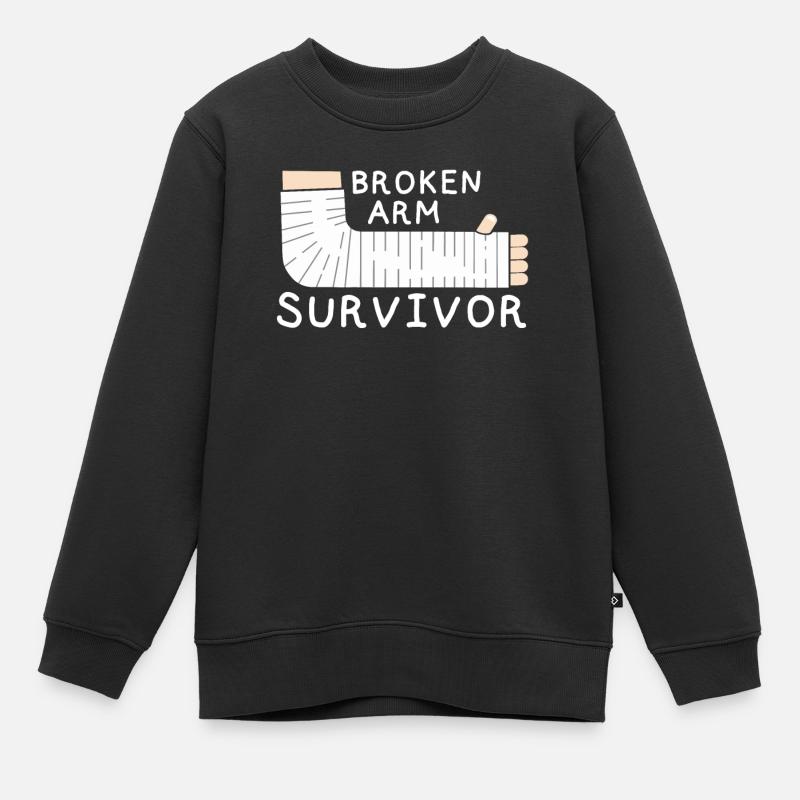 Fracture du bras survivant fracture du bras os cassé - Sweat Premium enfant bio - noir