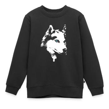 Husky - Kinder Premium Organic Sweatshirt - Schwarz - Vorne - AI Model Kid Female (0cm)