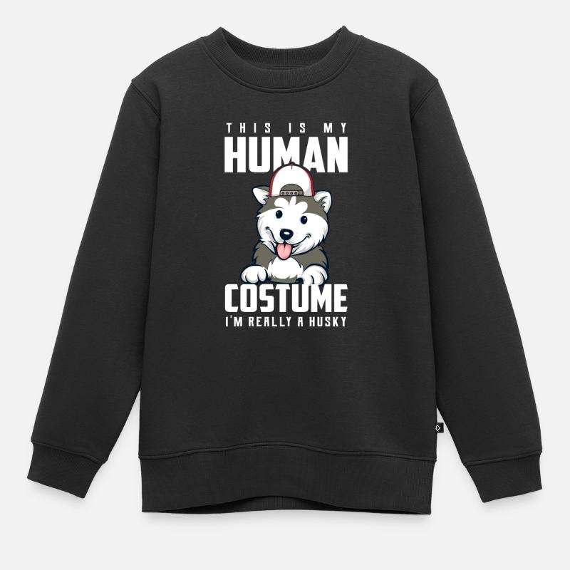 Husky - Kinder Premium Organic Sweatshirt - Schwarz