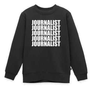 Journalist - Kinder Premium Organic Sweatshirt - Schwarz - Vorne - AI Model Kid Female (0cm)