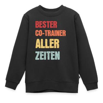 Co-Trainer Fußball-Trainer Trainer Geschenk - Kinder Premium Organic Sweatshirt - Schwarz - Vorne - AI Model Kid Female (0cm)