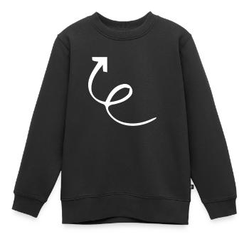 Pfeil Symbol - Kinder Premium Organic Sweatshirt - Schwarz - Vorne - AI Model Kid Female (0cm)