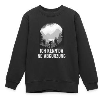 Je connais une abréviation I Mountains Home Vacation - Sweat Premium enfant bio - noir - Devant - AI Model Kid Female (0cm)