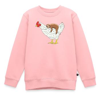 Funny Sloth Shirt - Camicia di pollo - Sloth Lover Gi - Felpa Premium bambino bio - rosa - Fronte - AI Model Kid Female (0cm)