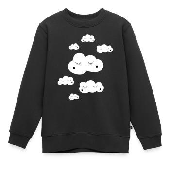 Kleine Wolken - Kinder Premium Organic Sweatshirt - Schwarz - Vorne - AI Model Kid Female (0cm)
