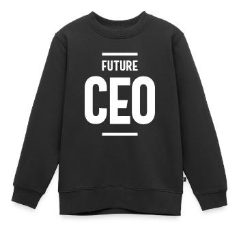 Cadeau du titre du futur poste de PDG - Sweat Premium enfant bio - noir - Devant - AI Model Kid Female (0cm)