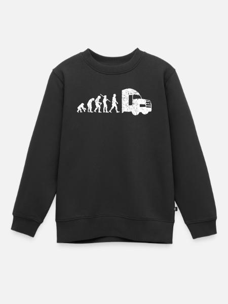 Camion camionneur chauffeur de camion évolution - Sweat Premium enfant bio - noir