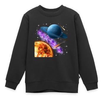 Weltraum - Kinder Premium Organic Sweatshirt - Schwarz - Vorne - AI Model Kid Female (0cm)