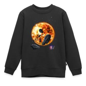 Sonne - Kinder Premium Organic Sweatshirt - Schwarz - Vorne - AI Model Kid Female (0cm)