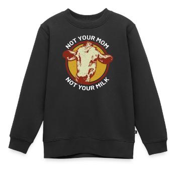 Funny meatless love for animals men women clothing - Kids Premium Organic Sweatshirt - black - Front - AI Model Kid Female (0cm)