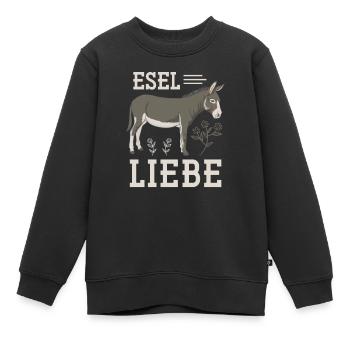 Esel Pferd Landei - Kinder Premium Organic Sweatshirt - Schwarz - Vorne - AI Model Kid Female (0cm)
