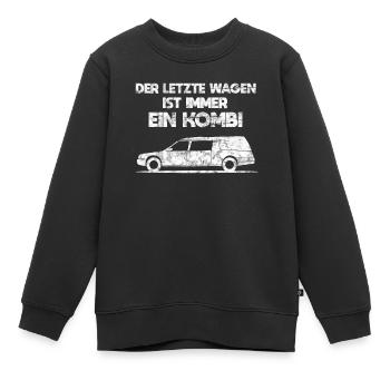 Der letzte Wagen ist immer ein Kombi Leichenwagen - Kinder Premium Organic Sweatshirt - Schwarz - Vorne - AI Model Kid Female (0cm)