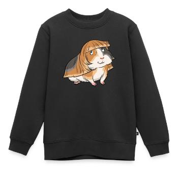 Meerschweinchen Friseur Fell Schneiden Haarschnitt - Kinder Premium Organic Sweatshirt - Schwarz - Vorne - AI Model Kid Female (0cm)