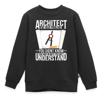 Architekt - Kinder Premium Organic Sweatshirt - Schwarz - Vorne - AI Model Kid Female (0cm)