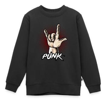 Punk - Kinder Premium Organic Sweatshirt - Schwarz - Vorne - AI Model Kid Female (0cm)