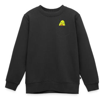 Avocado in der Tasche Vegan Avocado - Kinder Premium Organic Sweatshirt - Schwarz - Vorne - AI Model Kid Female (0cm)