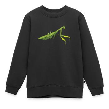 Sauterelle insecte Praying Mantis Sauterelles - Sweat Premium enfant bio - noir - Devant - AI Model Kid Female (0cm)