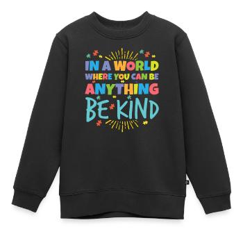 Autismus Autist Asperger Syndrom Puzzel Geschenk - Kinder Premium Organic Sweatshirt - Schwarz - Vorne - AI Model Kid Female (0cm)