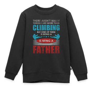 Felsklettern Boulder Klettern Bergsteigen Geschenk - Kinder Premium Organic Sweatshirt - Schwarz - Vorne - AI Model Kid Female (0cm)