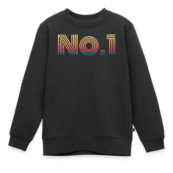 Nummer 1 No 1 - Kinder Premium Organic Sweatshirt - Schwarz - Vorne - AI Model Kid Female (0cm)